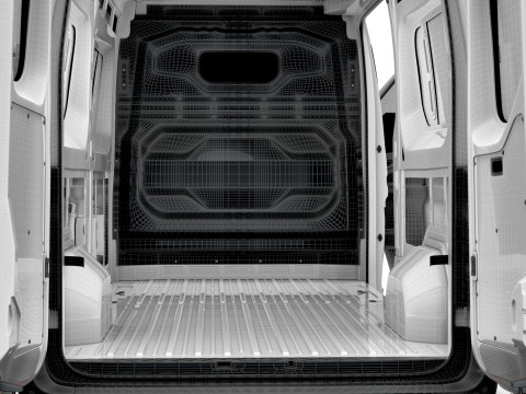 Renault Master L3H2 Van HQ Interior 2024 Model 3D