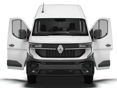 Renault Master L3H3 CrewCab Van HQ Interior 2024 3Dモデル