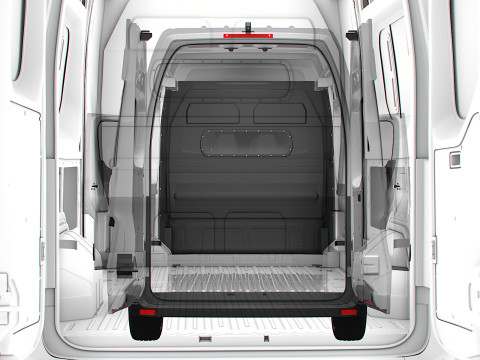 Renault Master L3H3 CrewCab Van HQ Interior 2024 3Dモデル