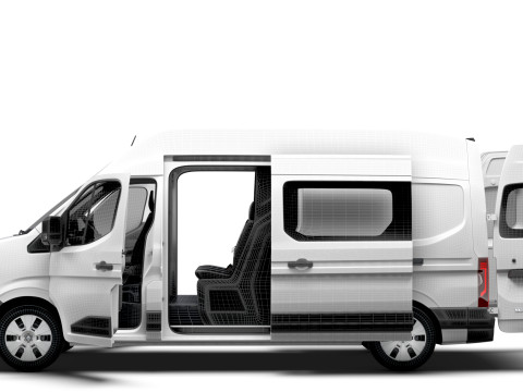 Renault Master L3H3 CrewCab Van HQ Interior 2024 3Dモデル
