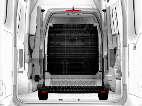 Renault Master L3H3 CrewCab Van HQ Interior 2024 3Dモデル