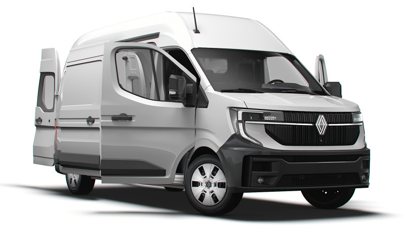 Renault Master L3H3 Van HQ Interior 2024 3D Model .c4d .max .obj .3ds .fbx .stl .blend 