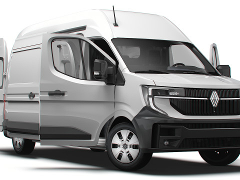 Renault Master L3H3 Van HQ Interior 2024 3D Model