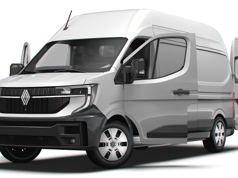 Renault Master L3H3 Van HQ Interior 2024 3D Model