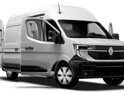 Renault Master L3H3 Van HQ Interior 2024 3D Model