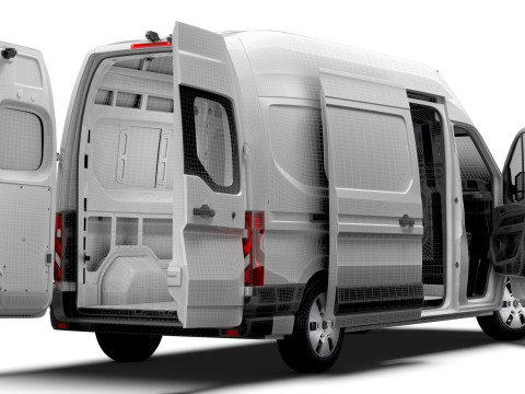 Renault Master L3H3 Van HQ Interior 2024 3D Model