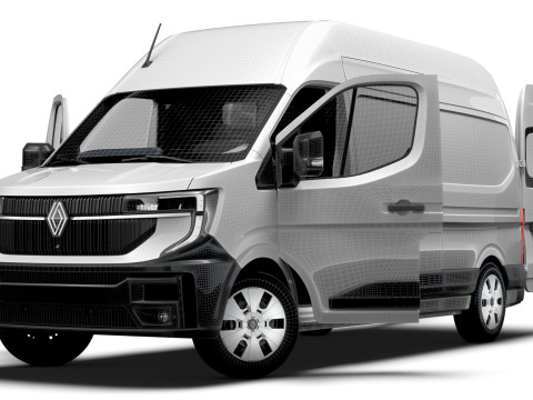 Renault Master L3H3 Van HQ Interior 2024 3D Model