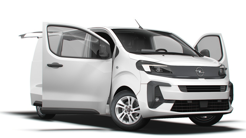 Opel Vivaro Electric Tailgate Van L2 HQ Interior 2024 Modèle 3D .c4d .max .obj .3ds .fbx .stl .blend 