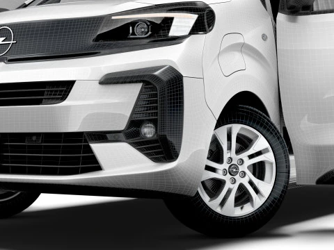 Opel Vivaro Furgoneta con port&oacute;n trasero el&eacute;ctrico L2 HQ Interior 2024 Modelo 3D