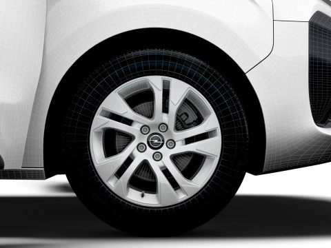 Opel Vivaro Furgoneta con port&oacute;n trasero el&eacute;ctrico L2 HQ Interior 2024 Modelo 3D