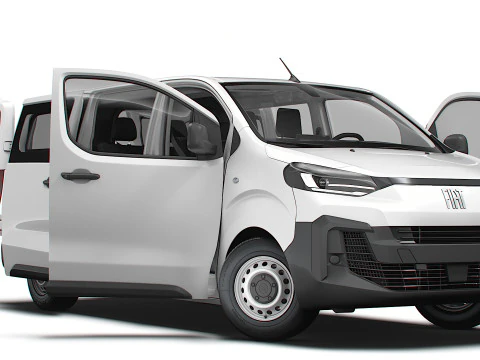 Fiat e Scudo CombiVan L3 HQ Interior 2024 3D Model