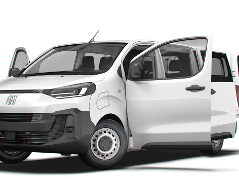 Fiat e Scudo CombiVan L3 HQ Interior 2024 3D Model