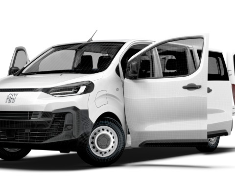 Fiat e Scudo CombiVan L3 HQ Interior 2024 3D Model