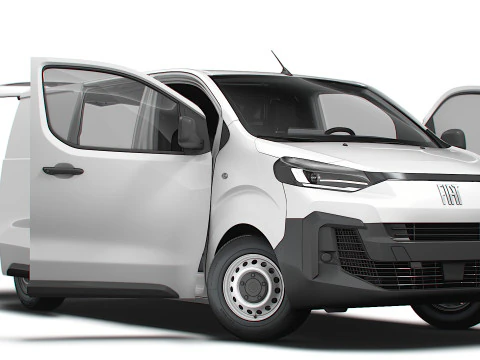 Fiat e Scudo Tailgate Van L2 HQ Interior 2024 3D Model