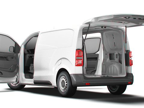 Fiat e Scudo Tailgate Van L2 HQ Interior 2024 3D Model
