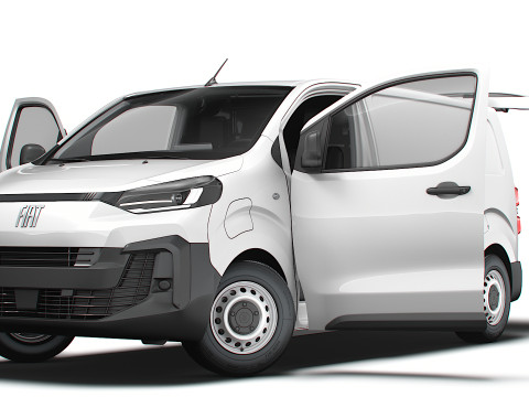Fiat e Scudo Tailgate Van L2 HQ Interior 2024 3D Model