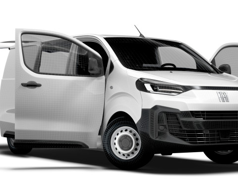 Fiat e Scudo Tailgate Van L2 HQ Interior 2024 3D Model