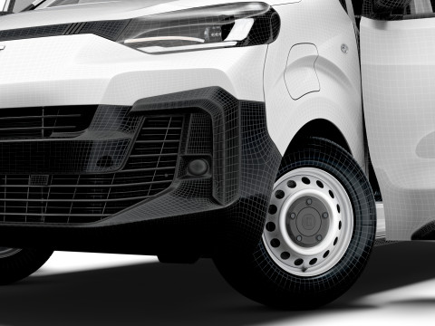 Fiat e Scudo Tailgate Van L2 HQ Interior 2024 3D Model
