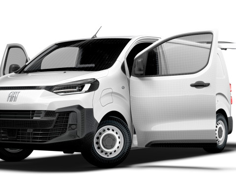 Fiat e Scudo Tailgate Van L2 HQ Interior 2024 3D Model
