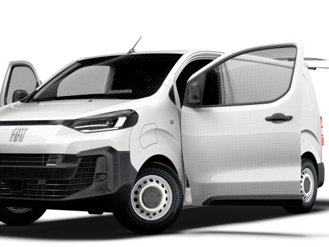 Fiat e Scudo Tailgate Van L2 HQ Interior 2024 3D Model