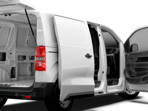 Fiat e Scudo Tailgate Van L2 HQ Interior 2024 3D Model