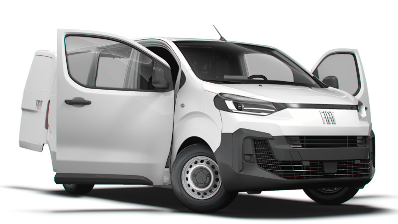 Fiat e Scudo Van L1 HQ Interior 2024 3D Model .c4d .max .obj .3ds .fbx .stl .blend 