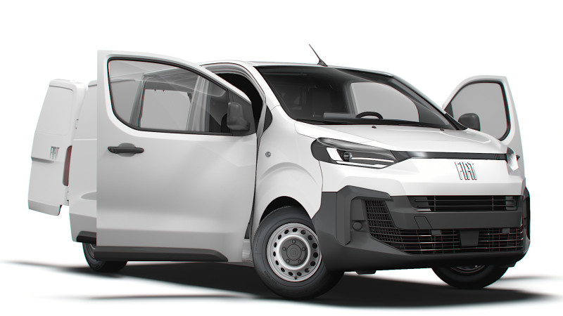 Fiat e Scudo Van L2 HQ Interior 2024 Model 3D .c4d .max .obj .3ds .fbx .stl .blend 