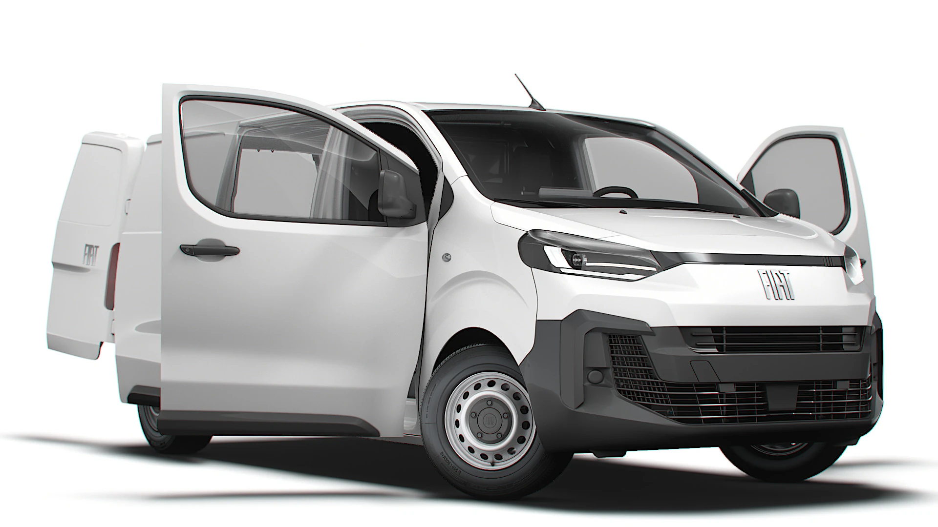 Fiat e Scudo Van L2 HQ Interior 2024 3D Model .c4d .max .obj .3ds .fbx .stl .blend 