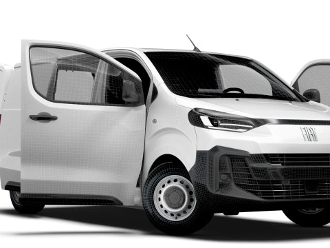 Fiat e Scudo Van L2 HQ Interior 2024 3D Model