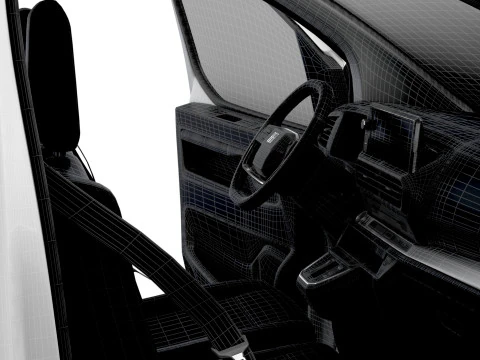 Fiat e Scudo Van L2 HQ Interior 2024 3D Model