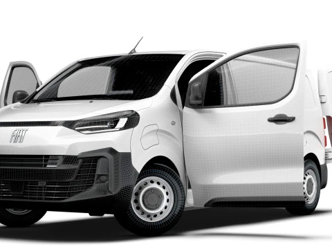 Fiat e Scudo Van L2 HQ Interior 2024 3D Model