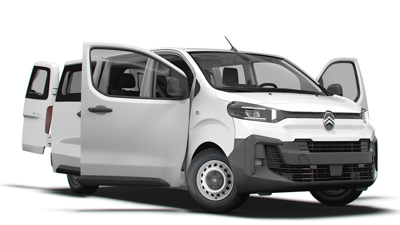 Citroen e Jumpy CombiVan L3 HQ Interior 2024 Model 3D .c4d .max .obj .3ds .fbx .stl .blend 