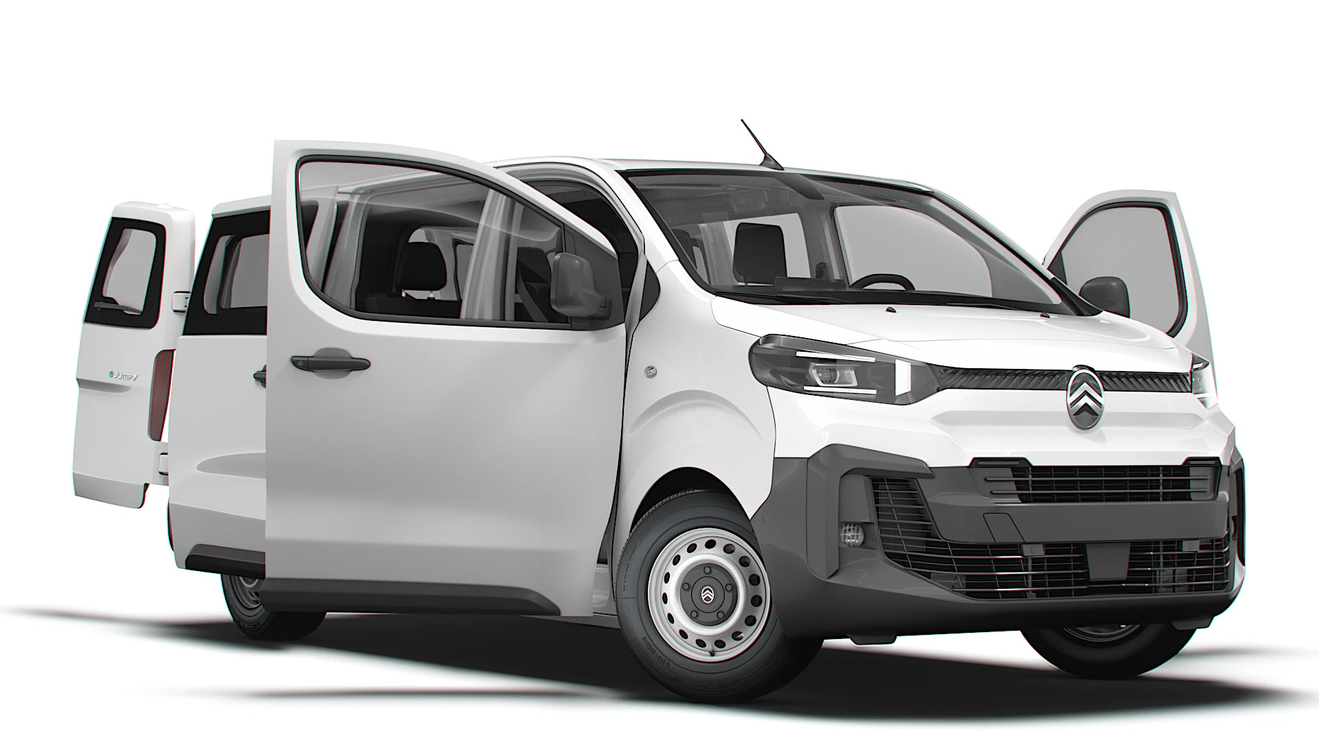 Citroen e Jumpy CombiVan L3 HQ Interior 2024 3D Model .c4d .max .obj .3ds .fbx .stl .blend 