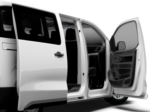 Citroen e Jumpy CombiVan L3 HQ Interior 2024 3D Model