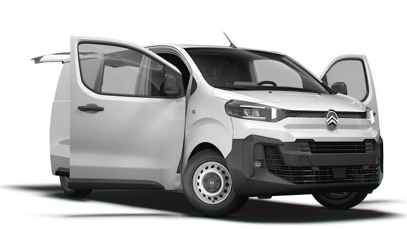 Citroen e Jumpy Tailgate Van L2 HQ Interior 2024 3D Model .c4d .max .obj .3ds .fbx .stl .blend 