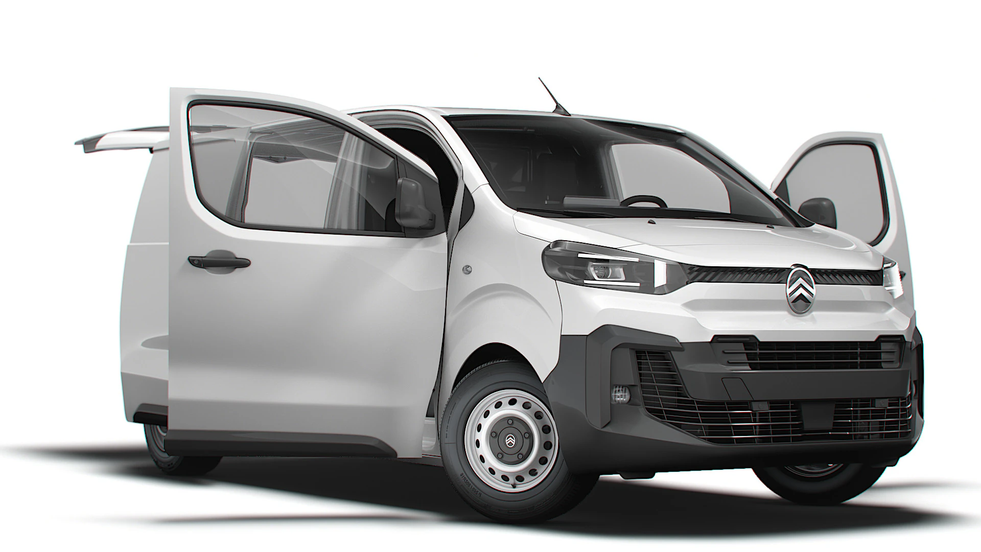 Citroen e Jumpy Tailgate Van L2 HQ Interior 2024 3D Model .c4d .max .obj .3ds .fbx .stl .blend 