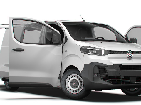 Citroen e Jumpy Tailgate Van L2 HQ Interior 2024 3D Model