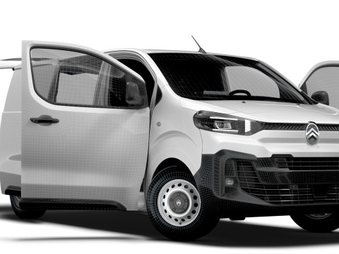 Citroen e Jumpy Tailgate Van L2 HQ Interior 2024 3D Model