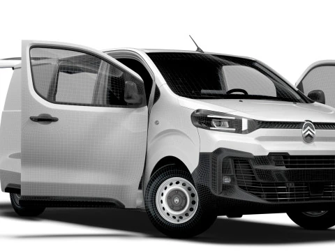 Citroen e Jumpy Tailgate Van L2 HQ Interior 2024 3D Model