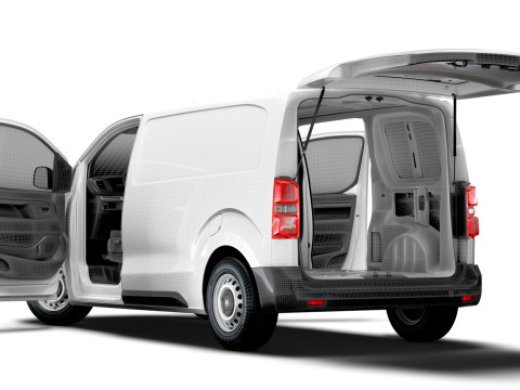 Citroen e Jumpy Tailgate Van L2 HQ Interior 2024 3D Model