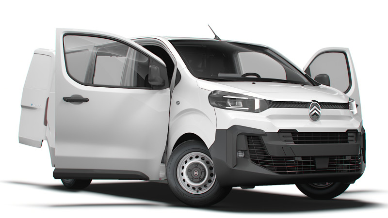Citroen e Jumpy Van L1 HQ Interior 2024 3D-Modell .c4d .max .obj .3ds .fbx .stl .blend 