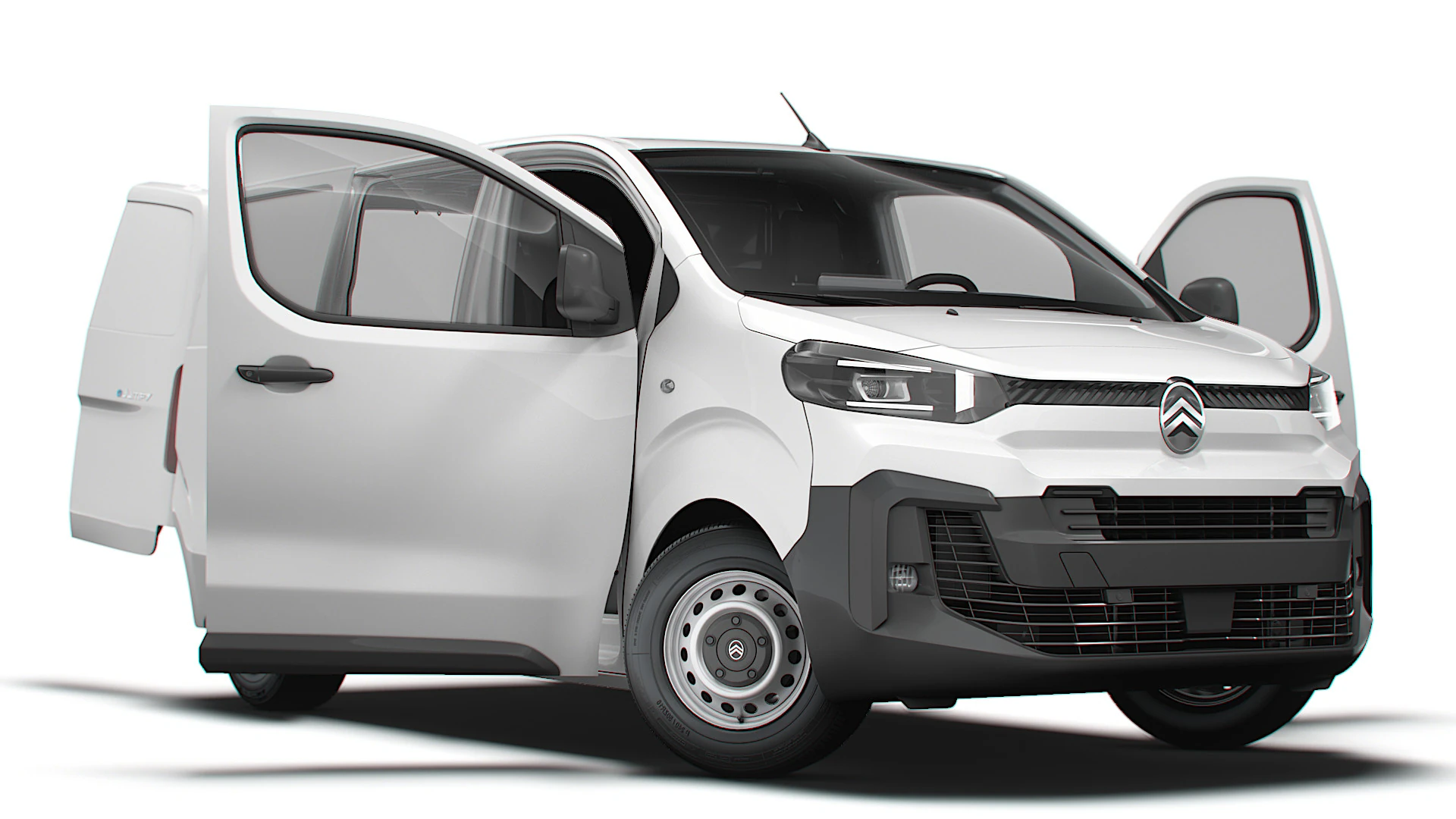 Citroen e Jumpy Van L1 HQ Interior 2024 3D Model .c4d .max .obj .3ds .fbx .stl .blend 