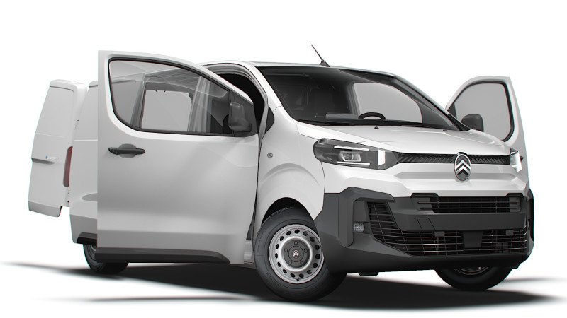 Citroen e Jumpy Van L2 HQ Interior 2024 Modello 3D .c4d .max .obj .3ds .fbx .stl .blend 