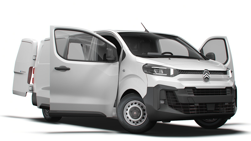 Citroen e Jumpy Van L3 HQ Interior 2024 Model 3D .c4d .max .obj .3ds .fbx .stl .blend 
