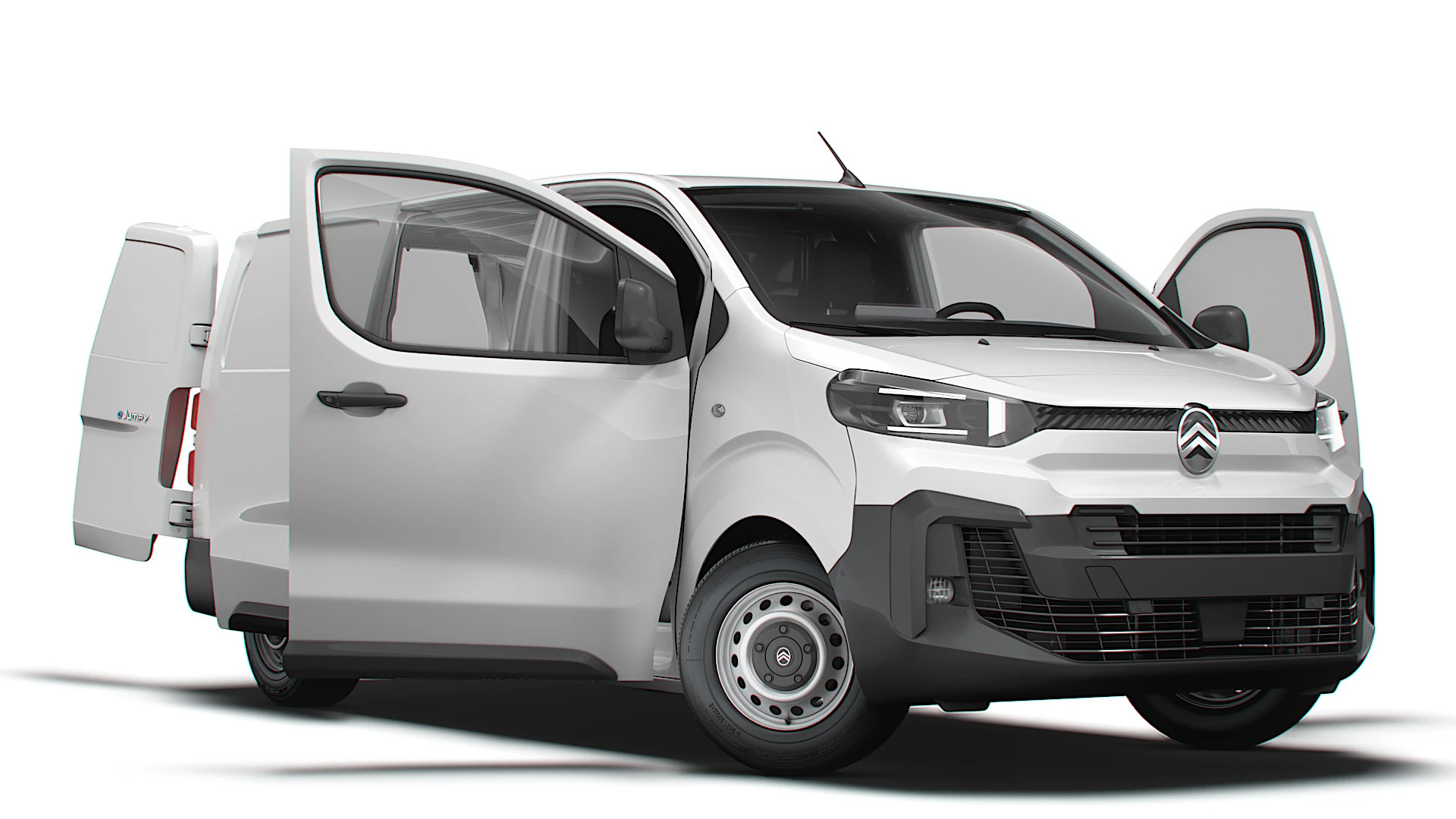 Citroen e Jumpy Van L3 HQ Interior 2024 3D Model .c4d .max .obj .3ds .fbx .stl .blend