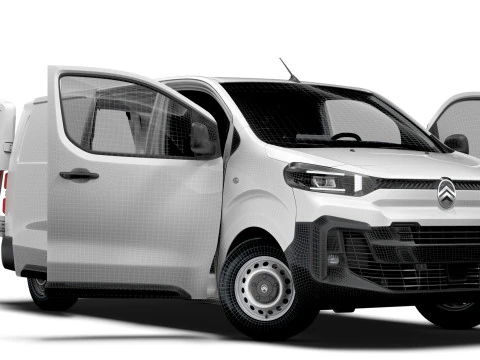 Citroen e Jumpy Van L3 HQ Interior 2024 3D Model