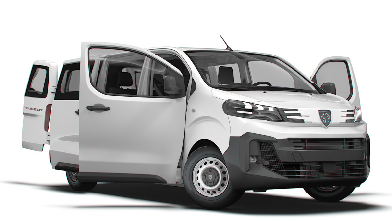 Peugeot e Expert CombiVan L3 HQ Interior 2024 Modelo 3D .c4d .max .obj .3ds .fbx .stl .blend 