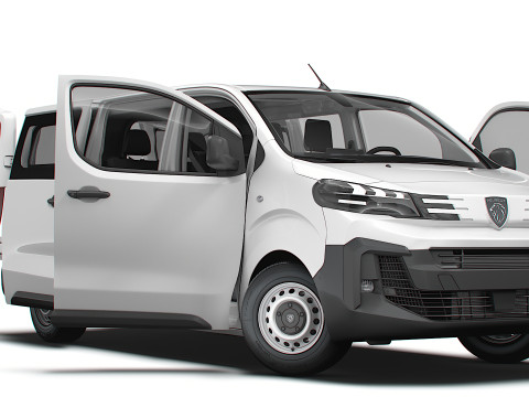 Peugeot e Expert CombiVan L3 HQ Interior 2024 3D Model