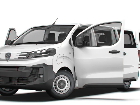 Peugeot e Expert CombiVan L3 HQ Interior 2024 3D Model