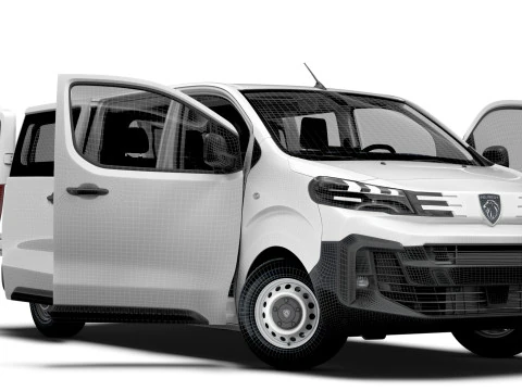 Peugeot e Expert CombiVan L3 HQ Interior 2024 3D Model